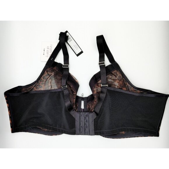 Curvy Couture 1311 Sheer Mesh Full Coverage Unlined Underwire Bra Size 46DDD - Picture 5 of 6